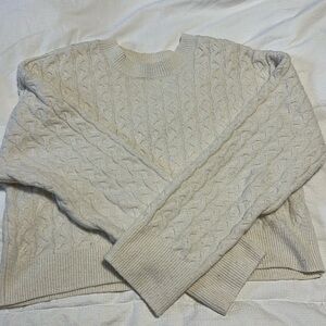 CREAM KNIT SWEATER XS